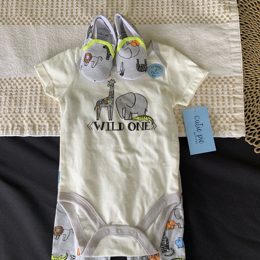 *2 for $12 Baby boys cutie pie three piece set